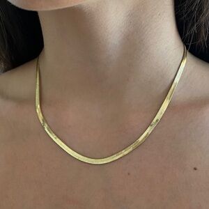 BRAND NEW 24k gold over silver, serpentine Sleek Necklace. From Nordstrom.